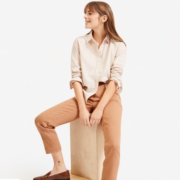 Everlane Tops - Everlane Relaxed Fit Silky Cotton Button Up Top